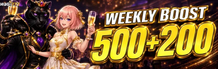 500+200 Weekly Boost promotion banner